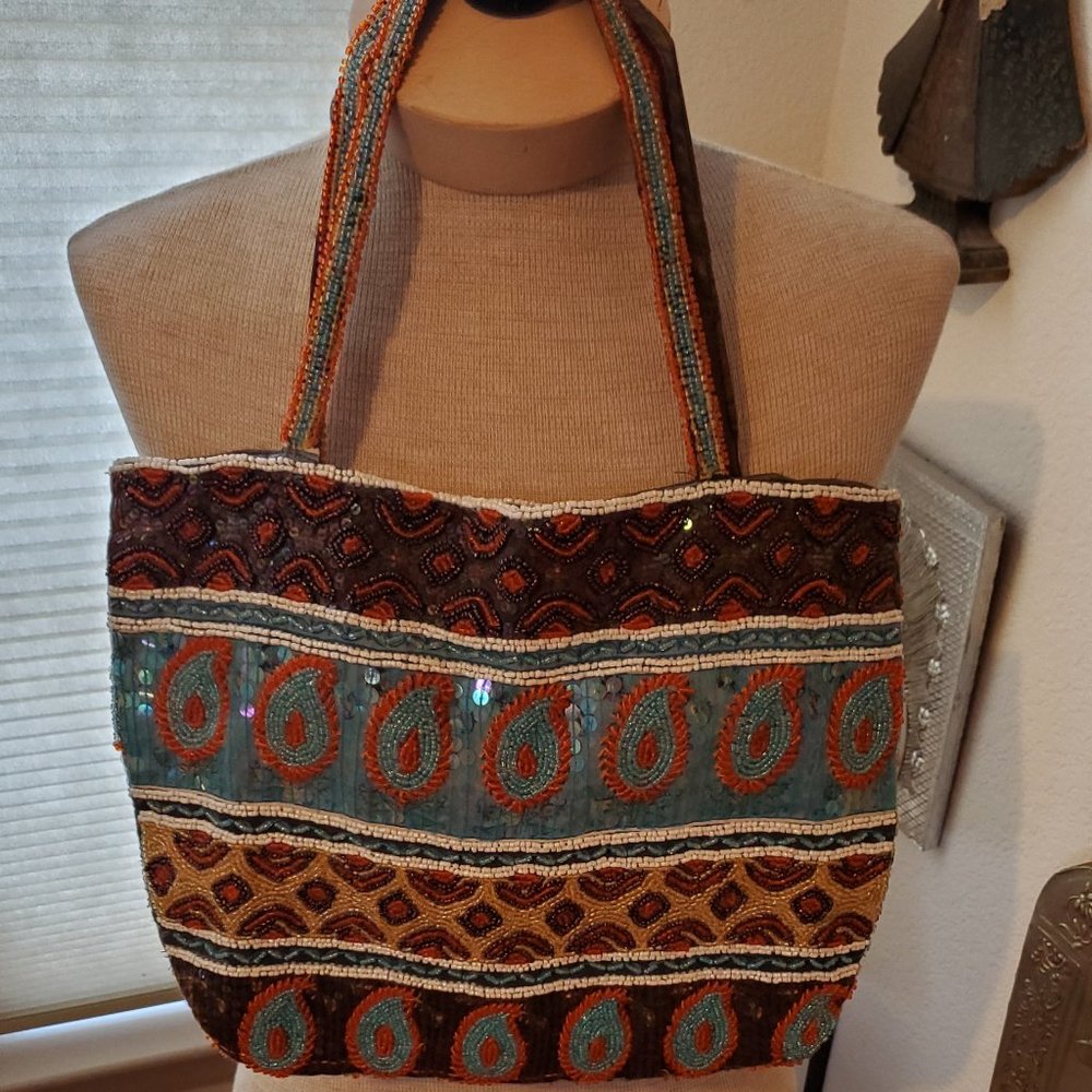 Vitnage Christiana beaded/sequined bag